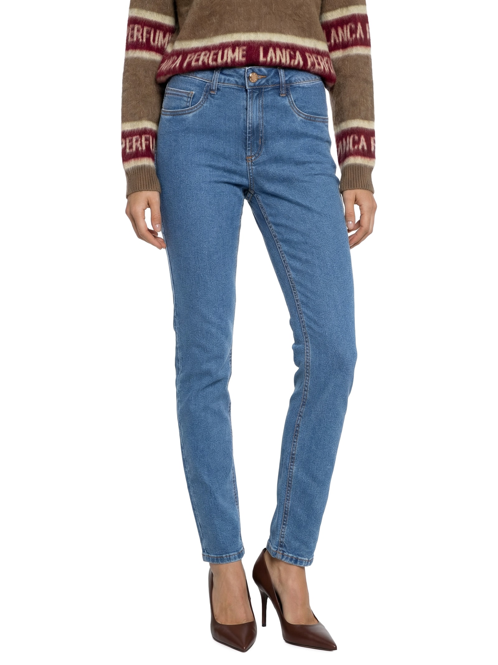 Calça Feminina Jeans Nix Skinny High Azul Lança Perfume