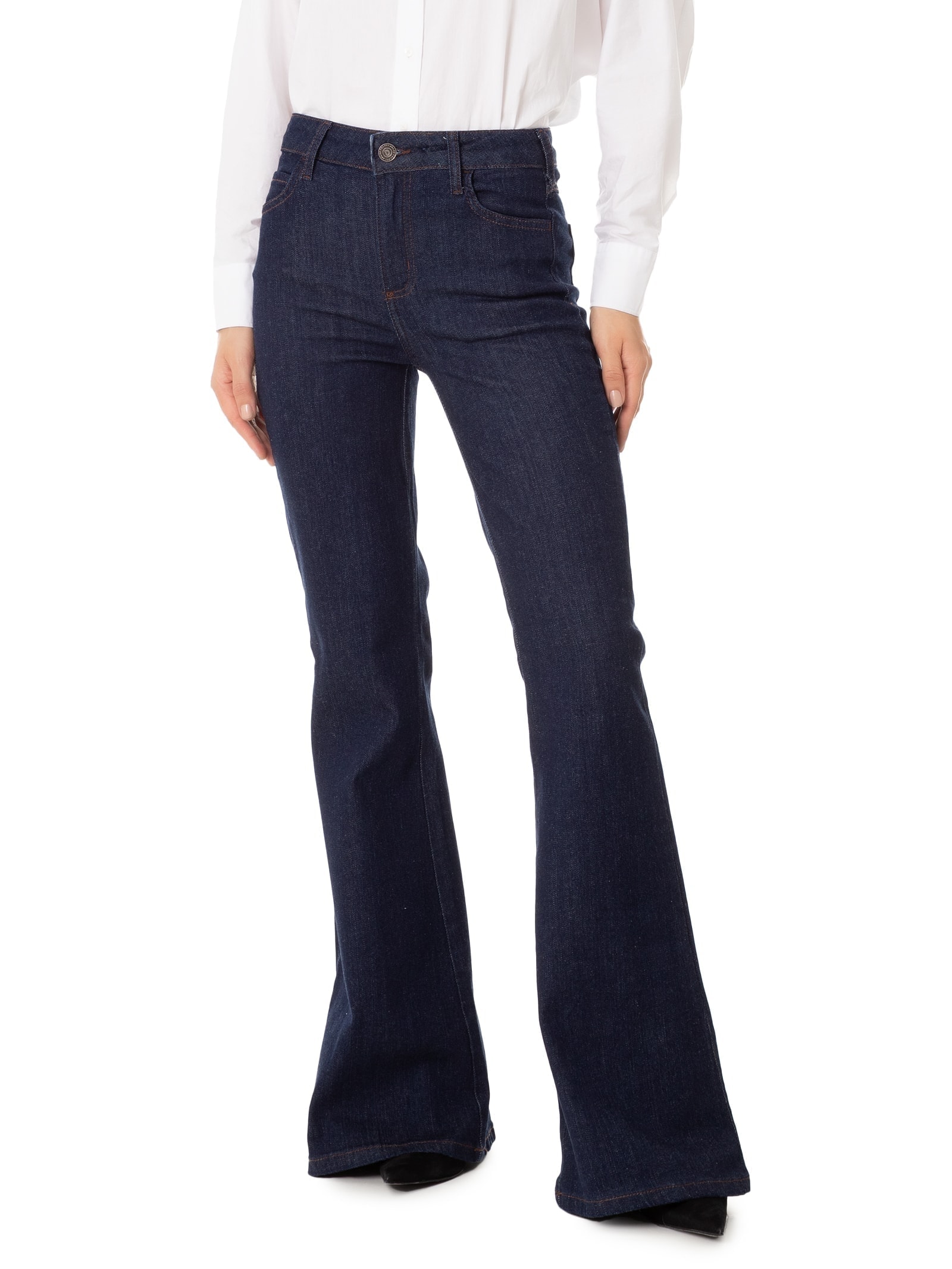 Calça Feminina Jeans Nova York Flare Azul Colcci