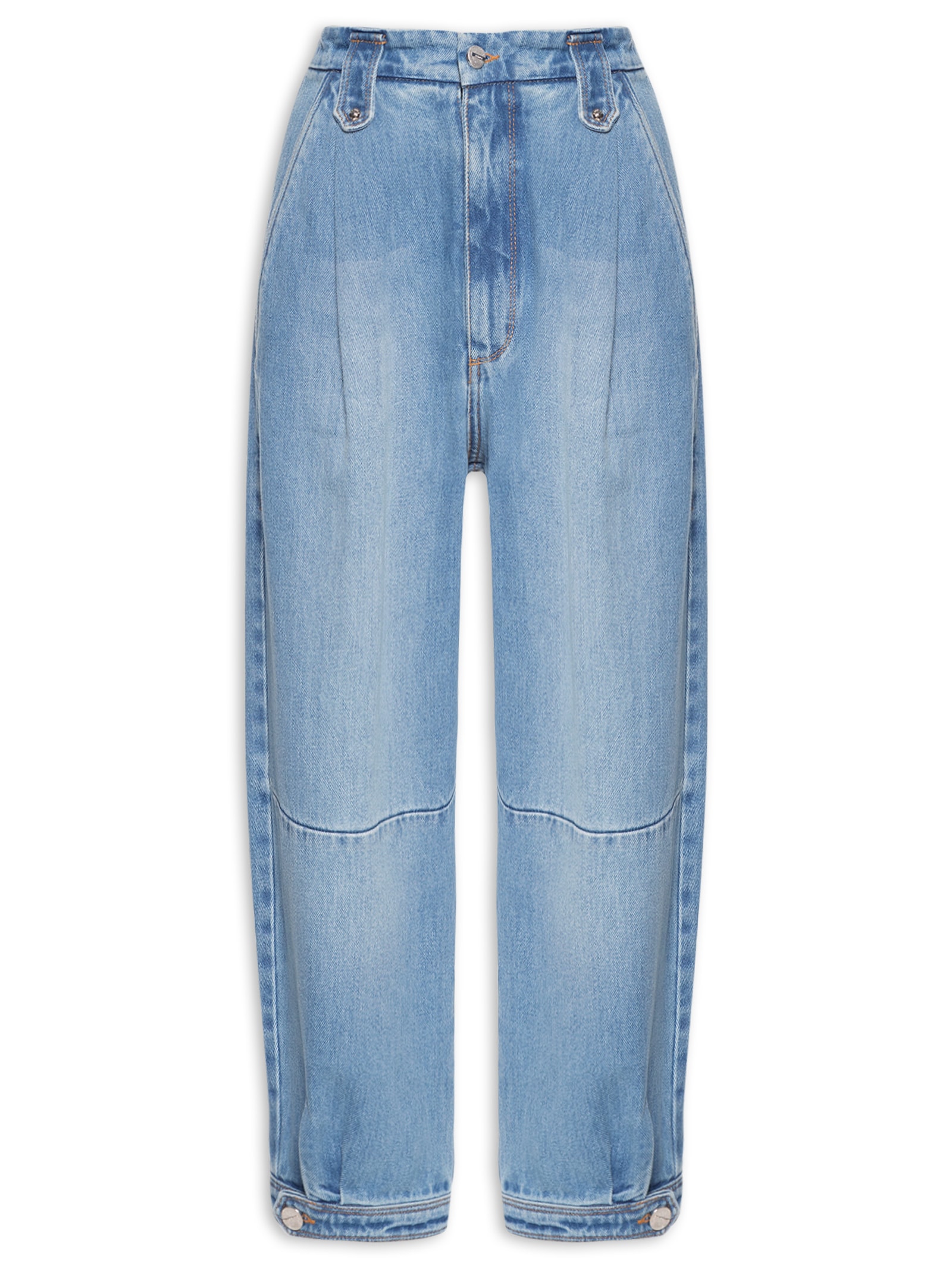 Calça Feminina Jeans Over Cintura Baixa Azul Animale