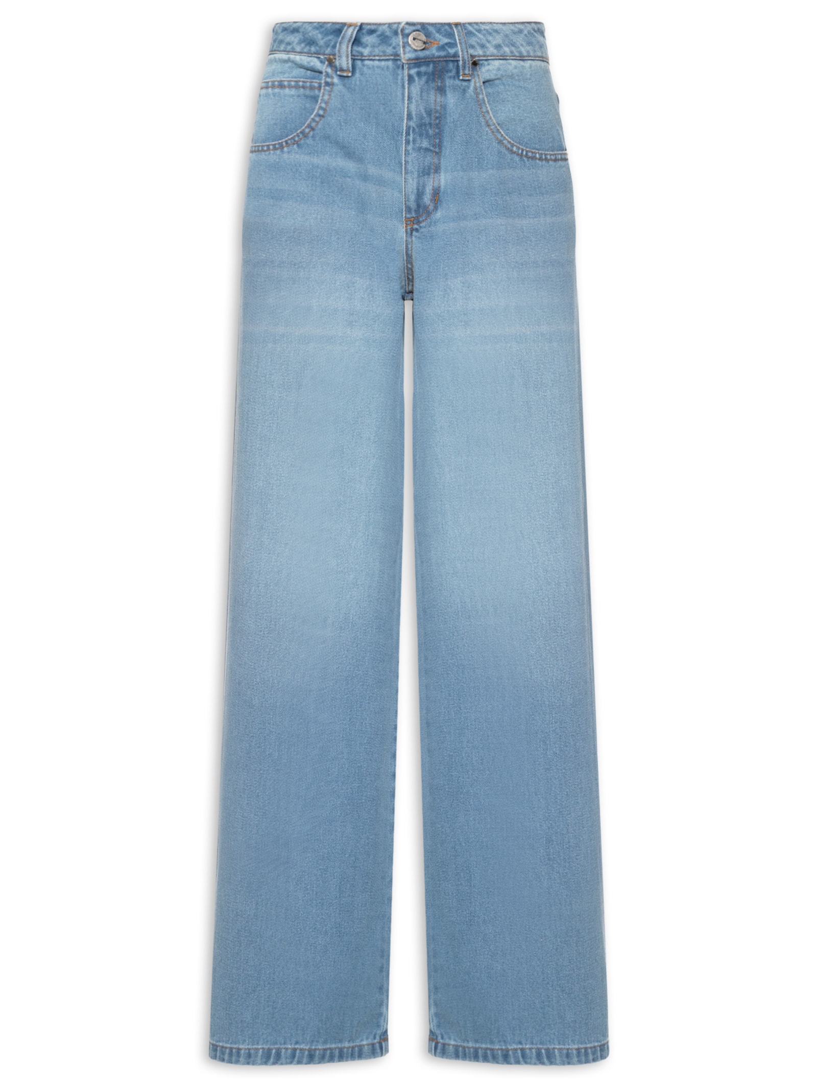 Calça Feminina Jeans Oversized Azul Animale