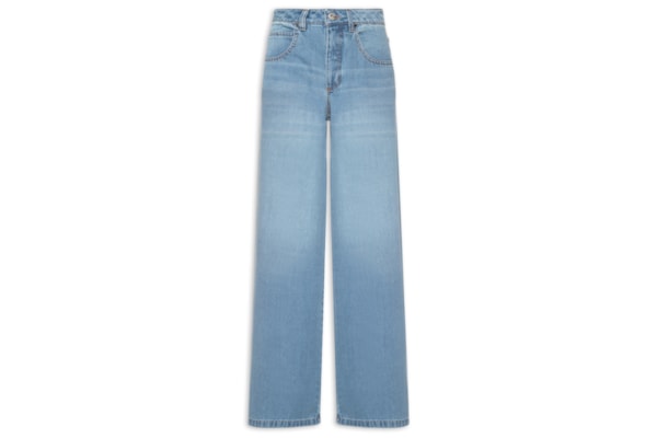 Calça Feminina Jeans Oversized - Azul