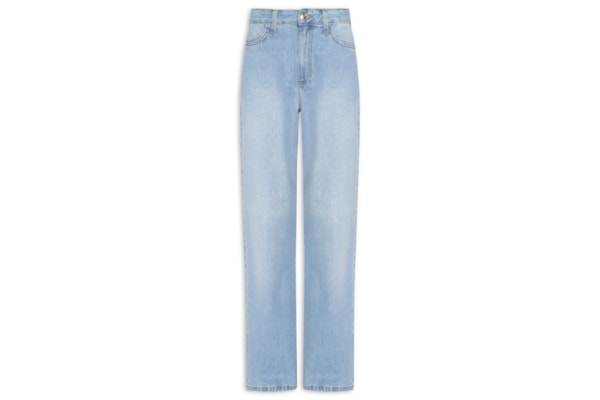 Calça Feminina Jeans Pantalona - Azul