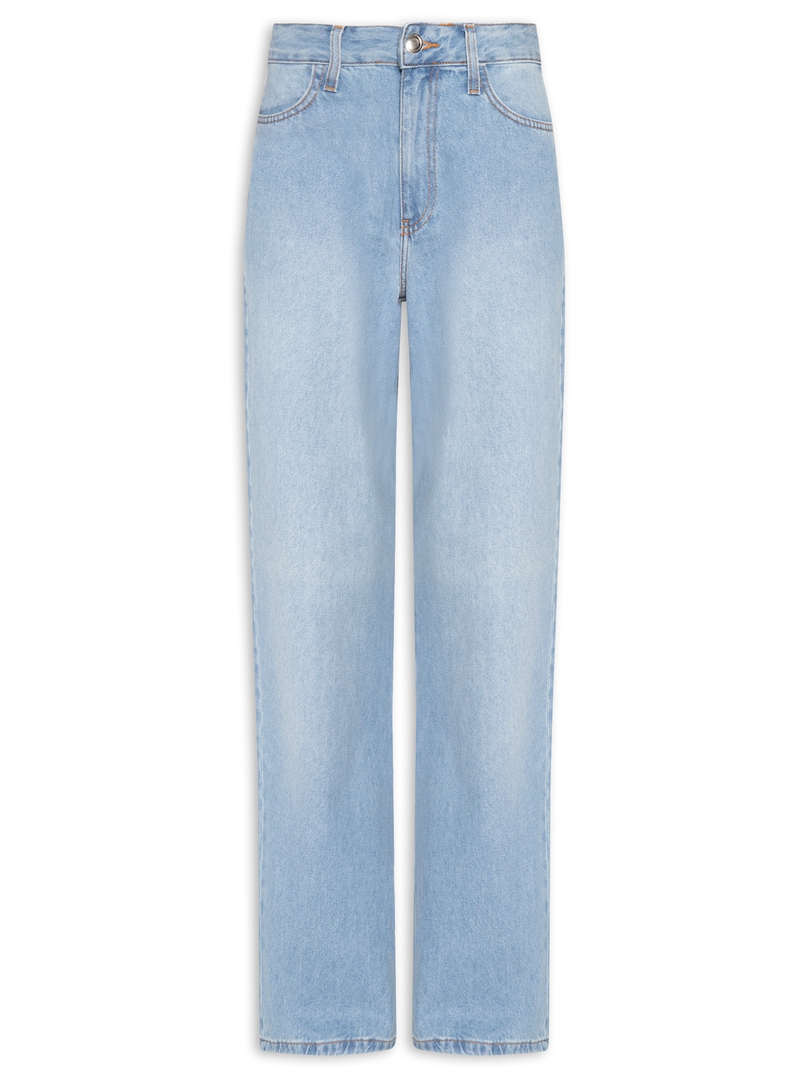 Calça Feminina Jeans Pantalona Azul Basiq
