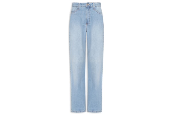 Calça Feminina Jeans Pantalona - Azul