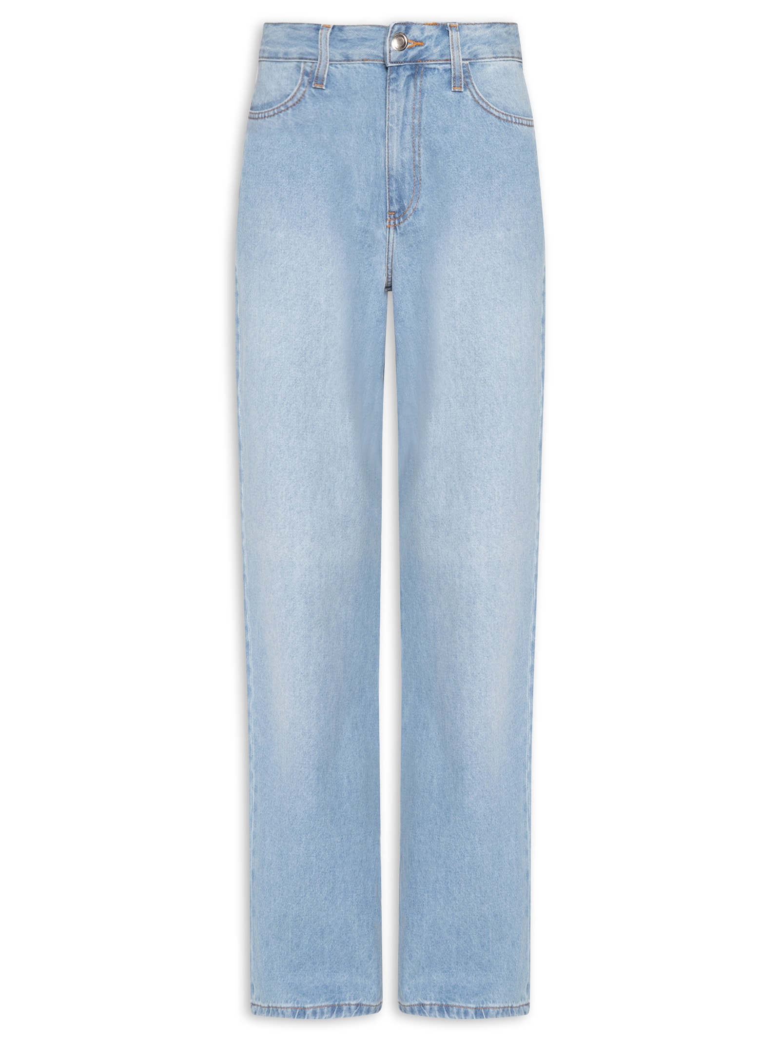 Calça Feminina Jeans Pantalona Azul Basiq