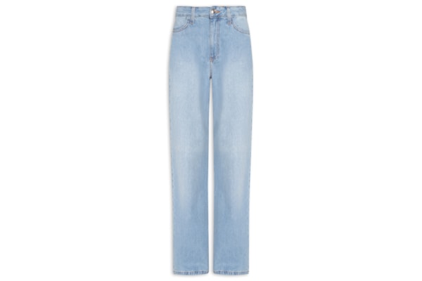 Calça Feminina Jeans Pantalona - Azul