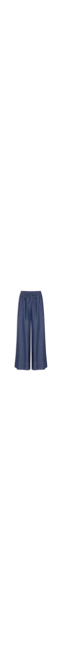 Calça Feminina Jeans Pantalona - Azul
