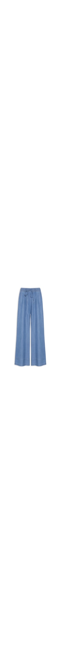 Calça Feminina Jeans Pantalona - Azul