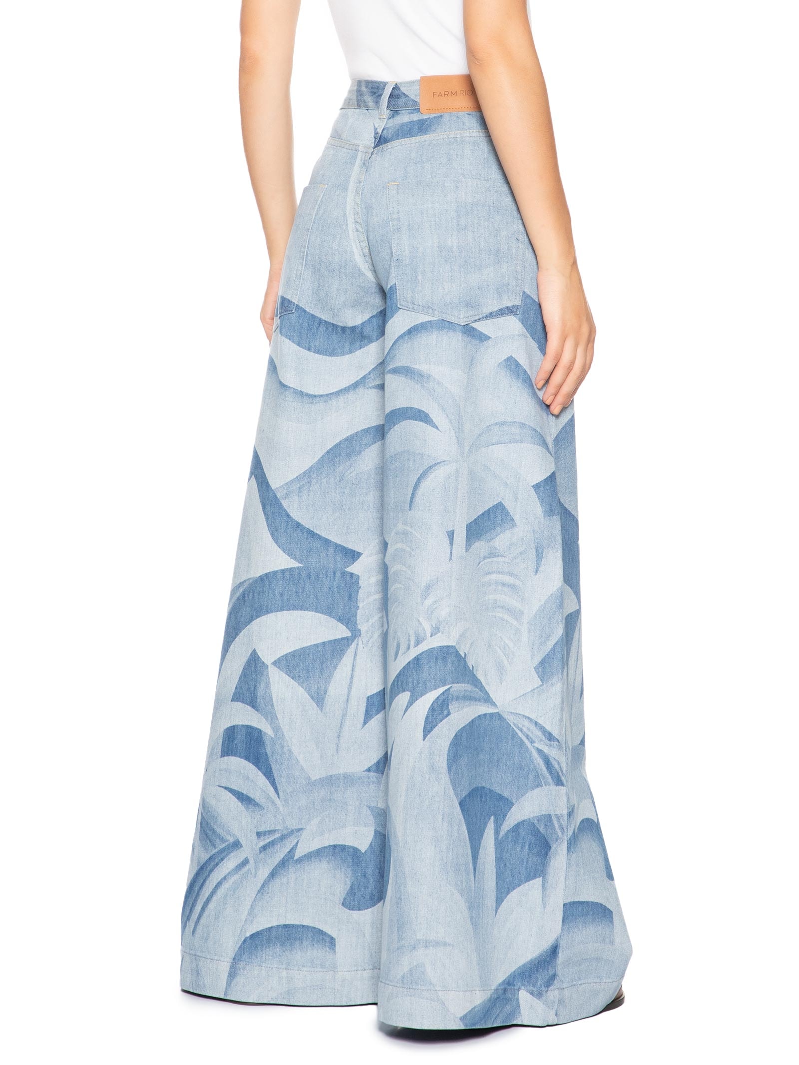 Calça Feminina Jeans Pantalona Laser Montanha Azul Farm