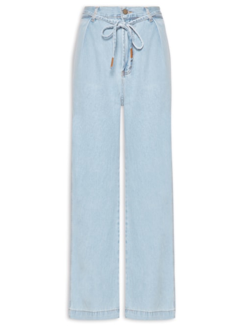 Calça Feminina Jeans Pantalona Maxi – Azul