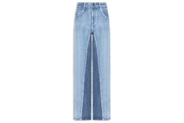 Calça Feminina Jeans Pantalona Nesga Interna Pact - Azul
