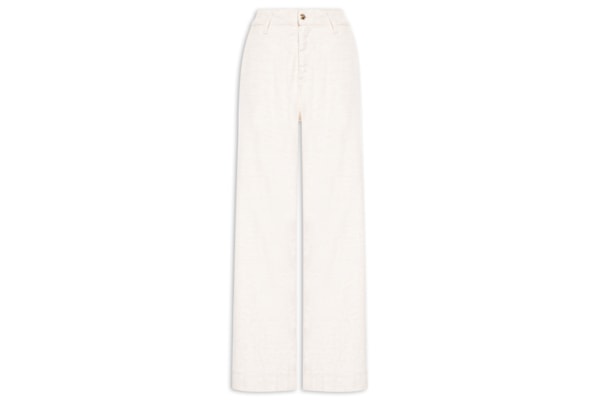 Calça Feminina Jeans Pantalona - Off White