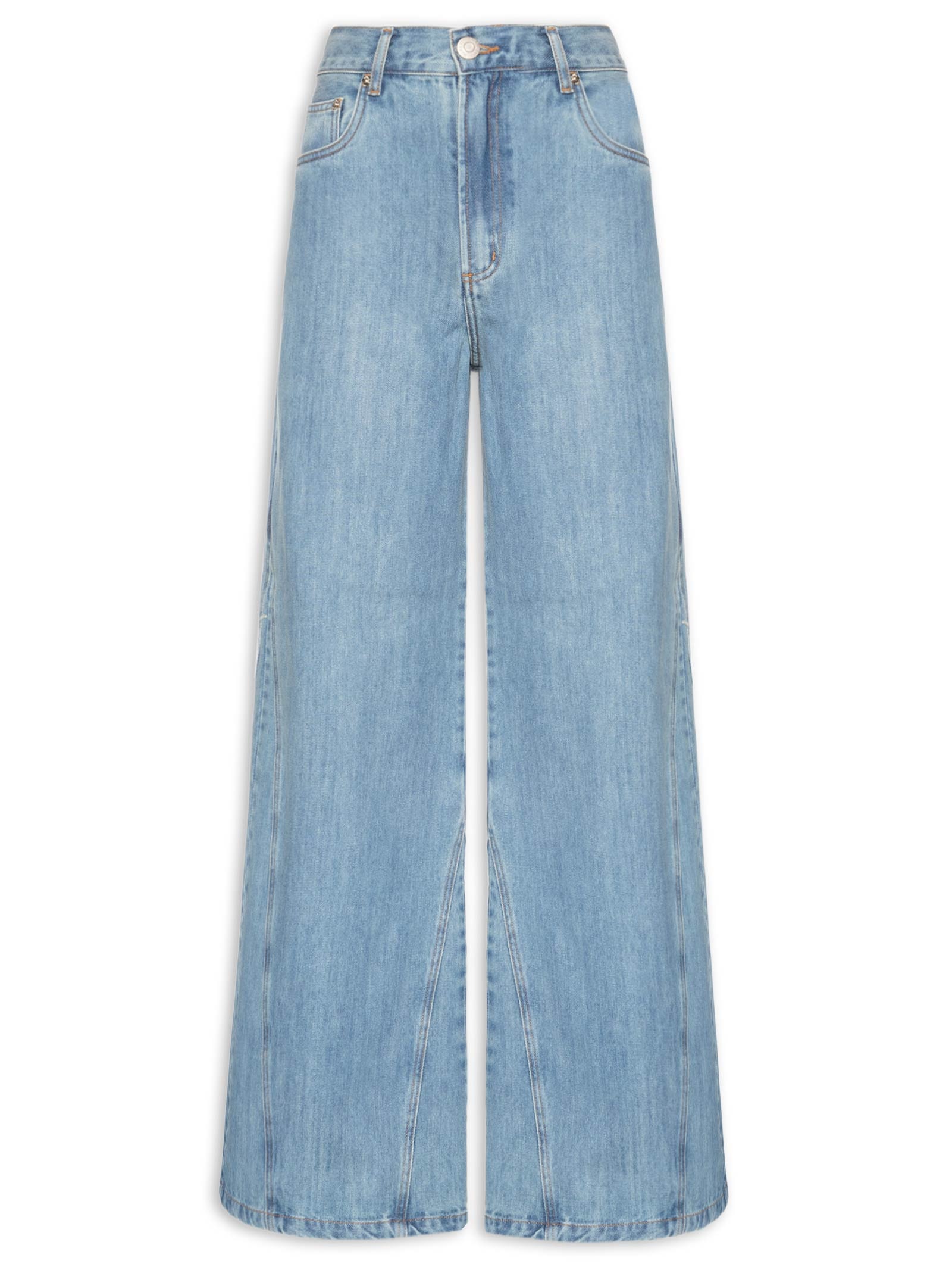 Calça Feminina Jeans Pantalona Pences – Azul Animale Jeans