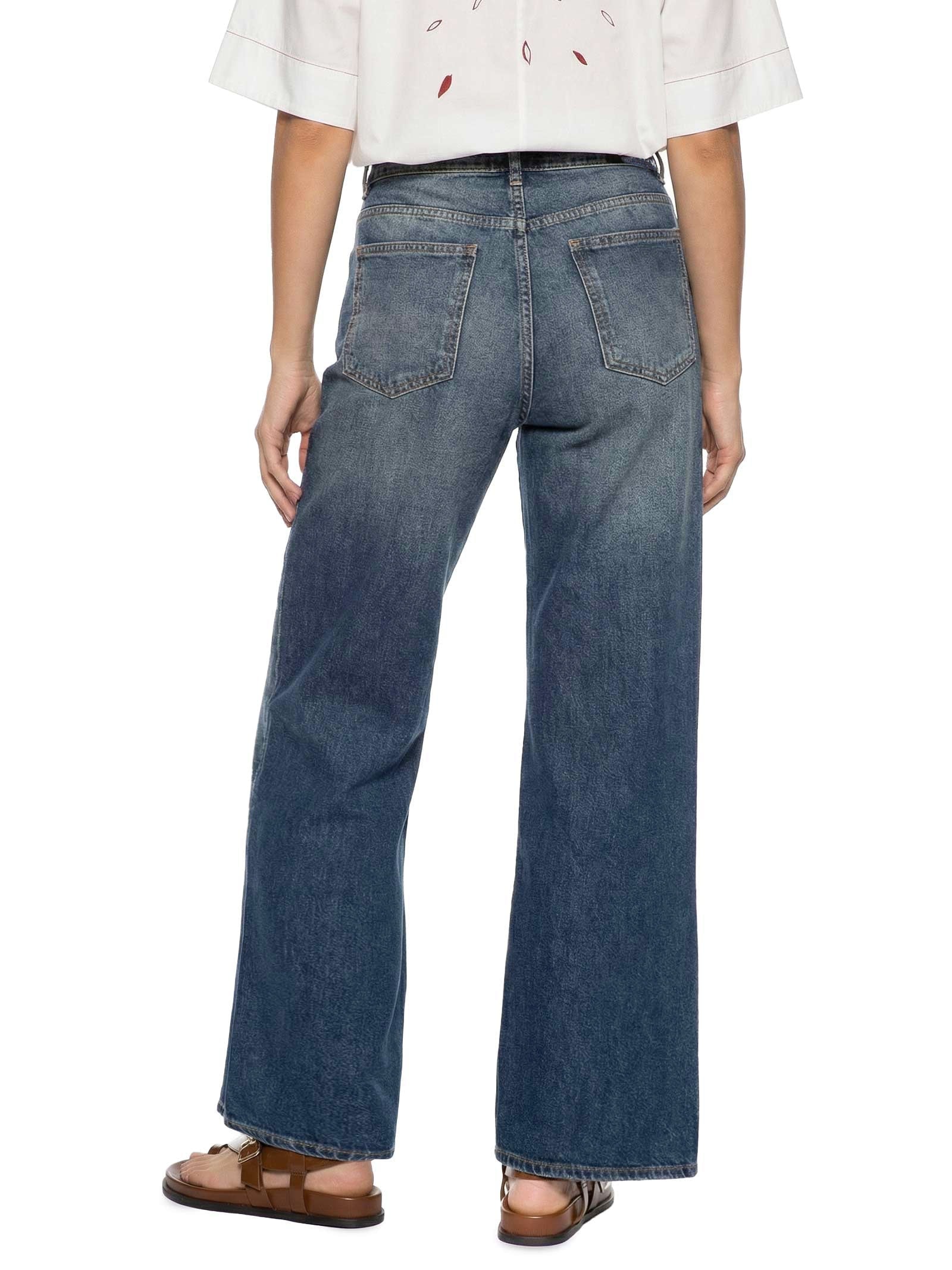 Calça Feminina Jeans Pantalona Premium Azul Cantão
