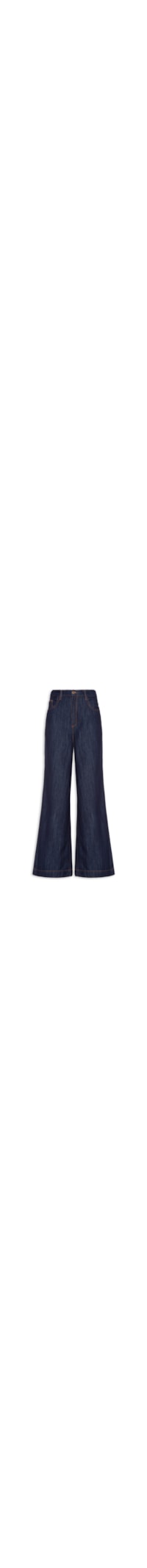 Calça Feminina Jeans Pantalona Super High - Azul