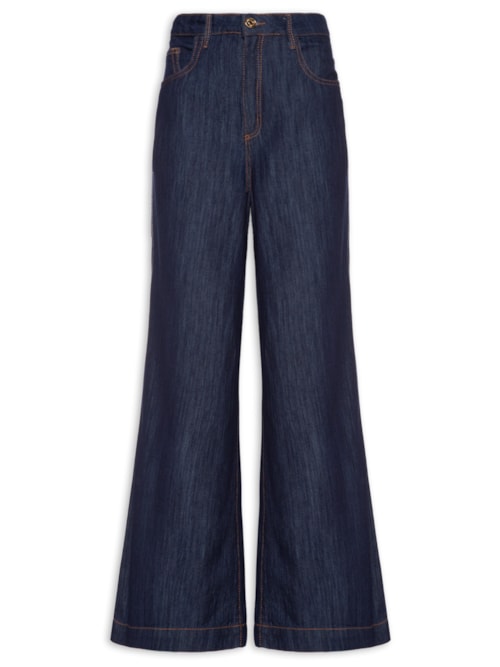 Calça Feminina Jeans Pantalona Super High – Azul