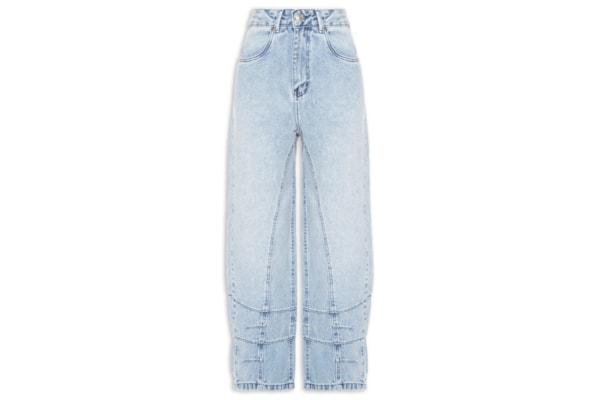 Calça Feminina Jeans Pences na Barra - Azul