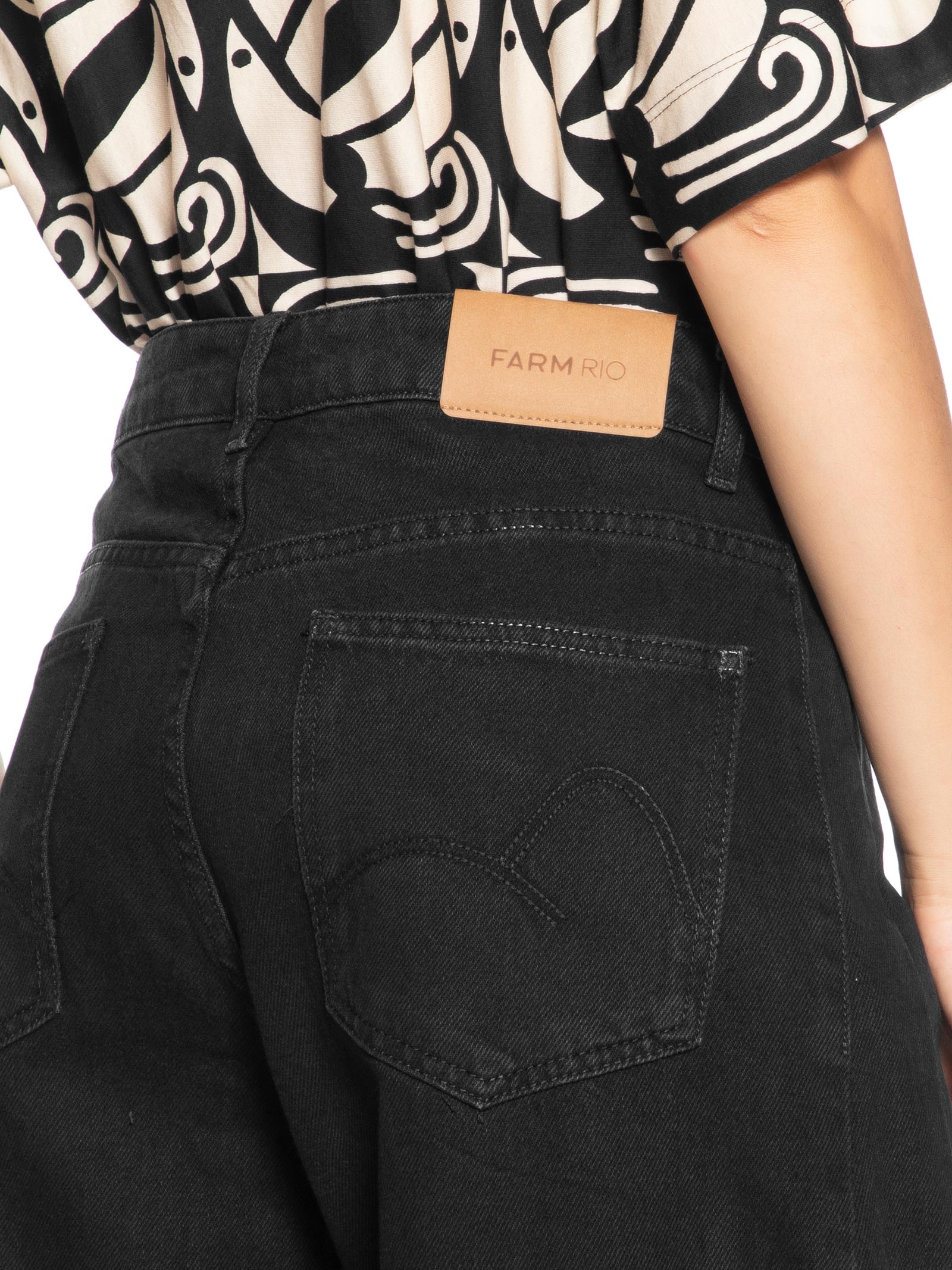 Calça Feminina Jeans Preto Farm