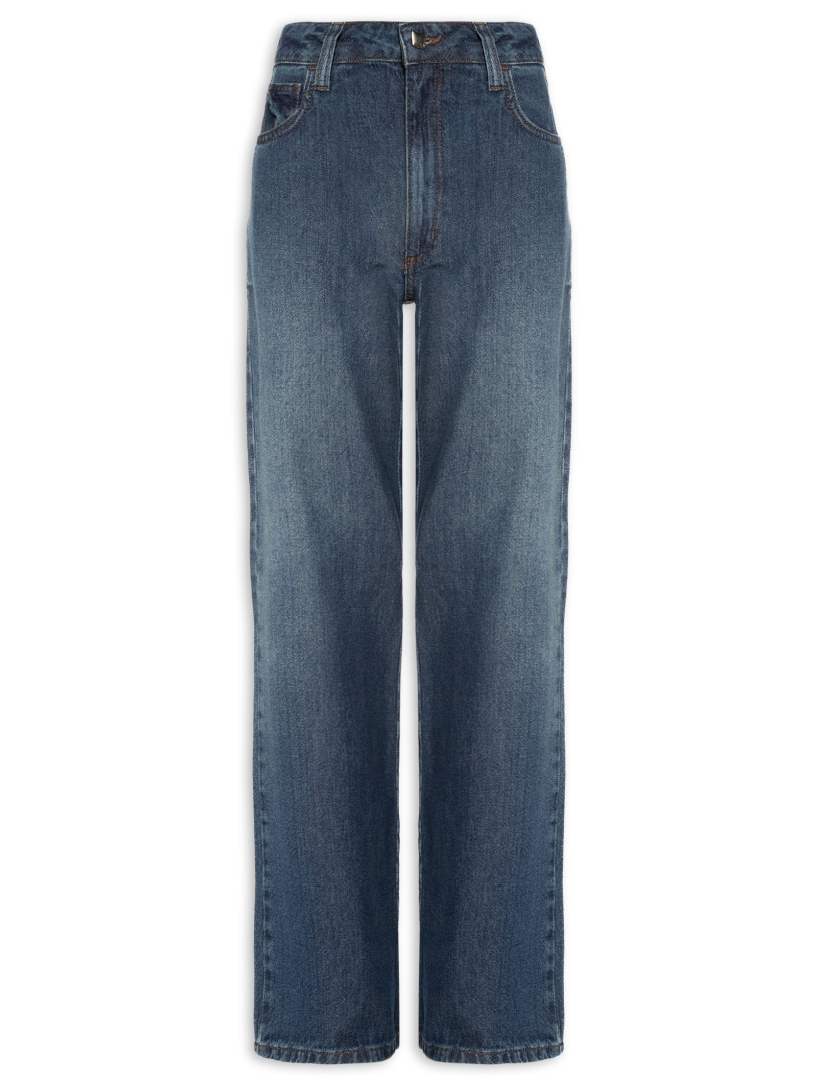 Calça Feminina Jeans Raquel Wide Leg Azul Forum