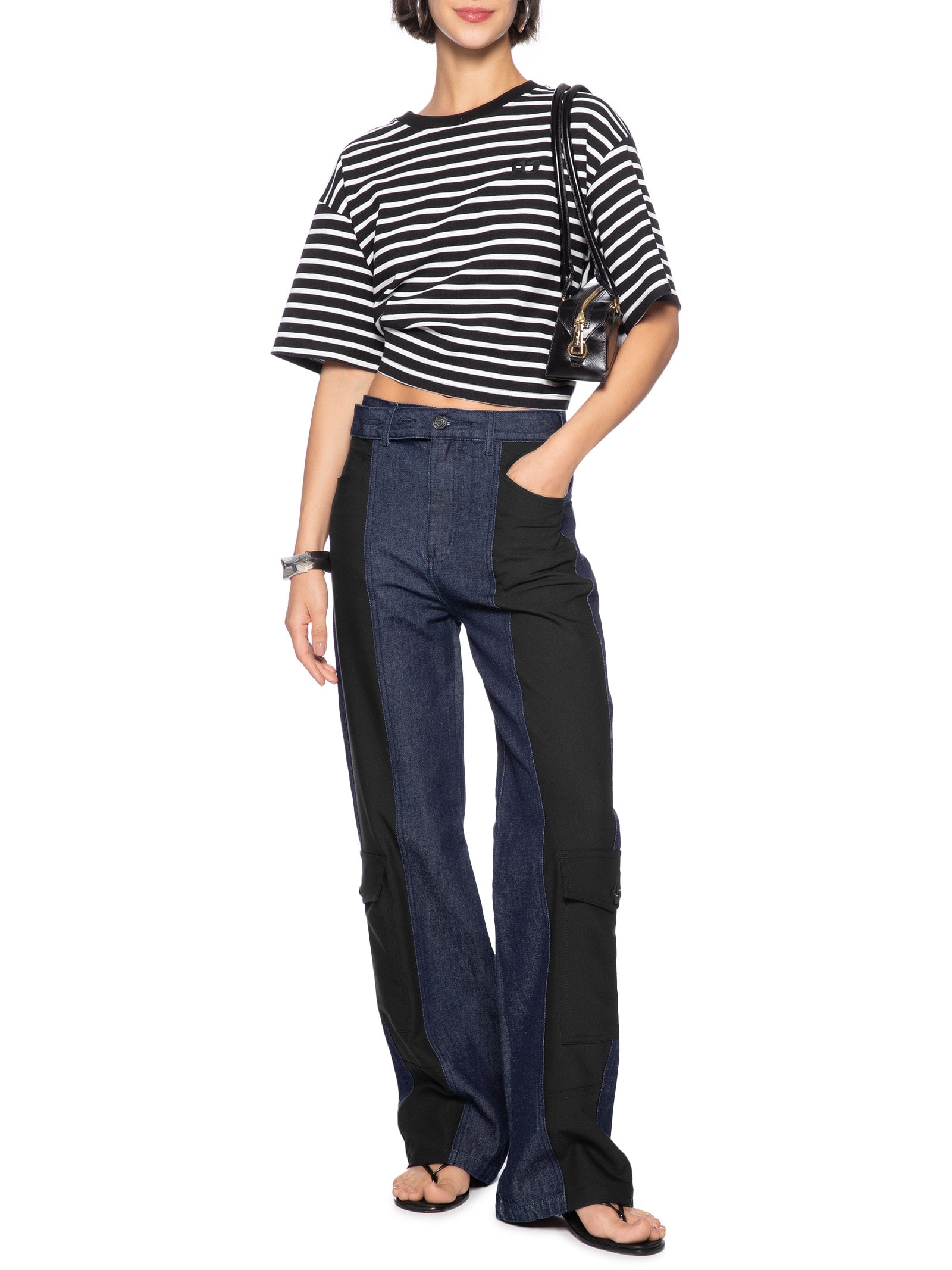  Calça Feminina Jeans Recortes Azul Colcci Jeans