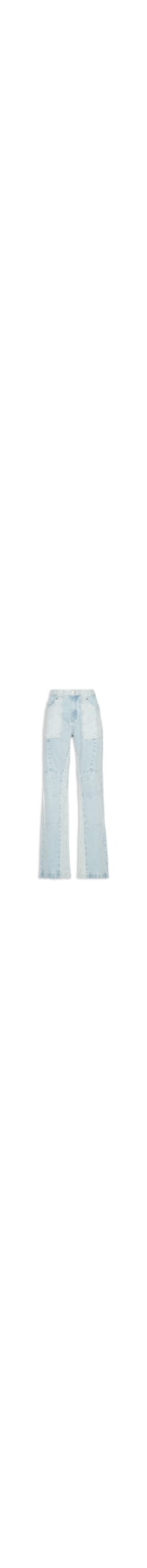 Calça Feminina Jeans Recortes No Avesso - Azul