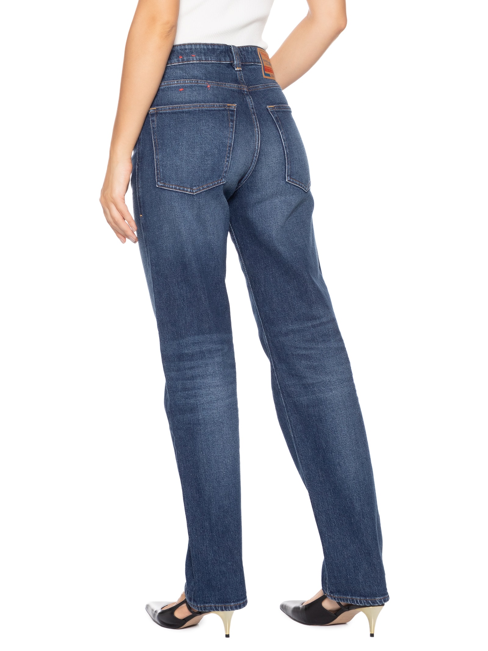 Calça Feminina Jeans Regular 1988 D-ark L.32 Trousers Azul Diesel