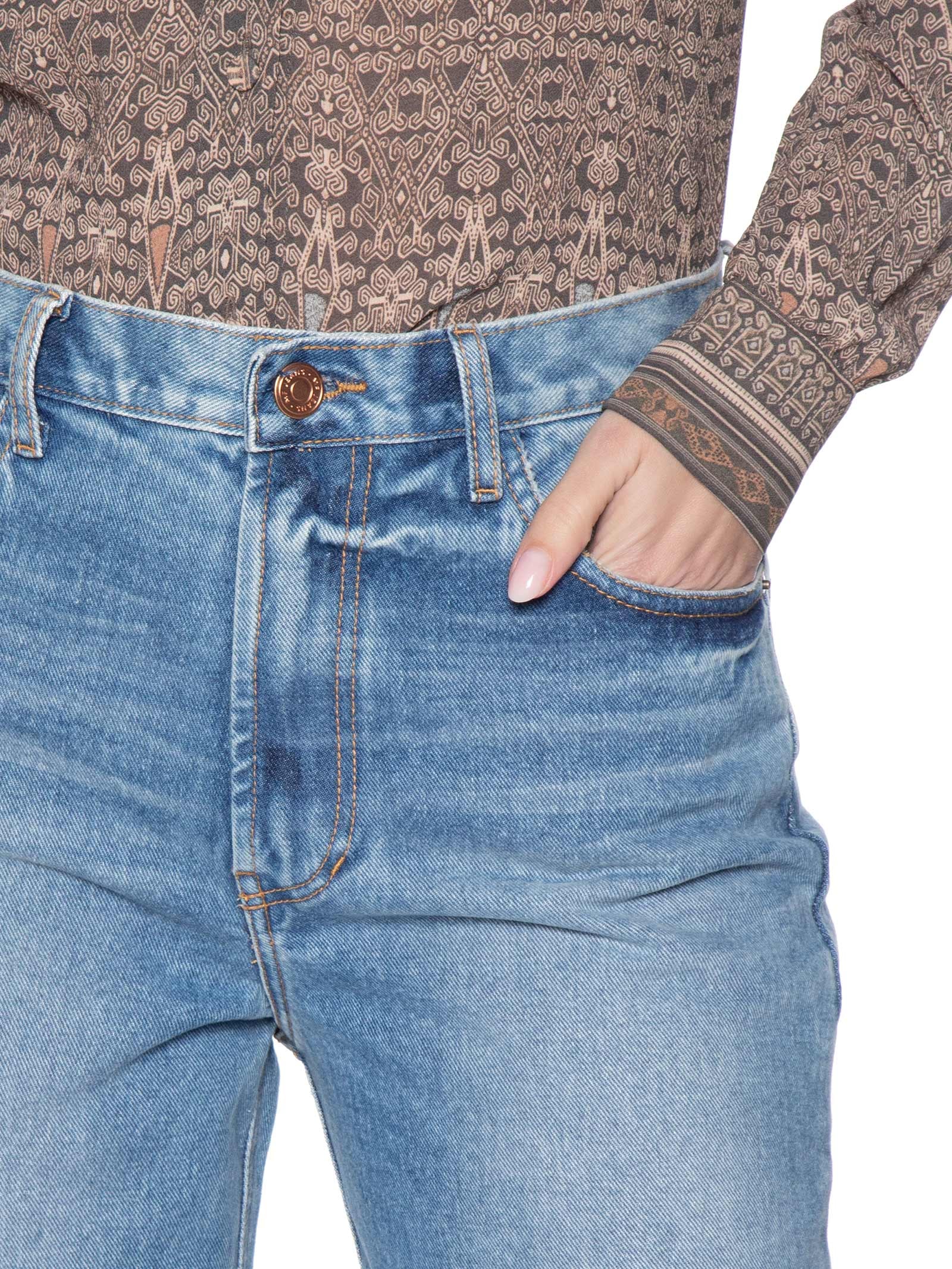 Calça Feminina Jeans Relaxed Azul Maria Filó