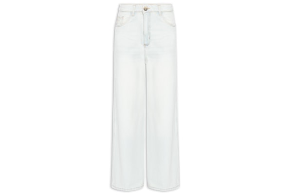 Calça Feminina Jeans Relaxed Cintura Média - Azul