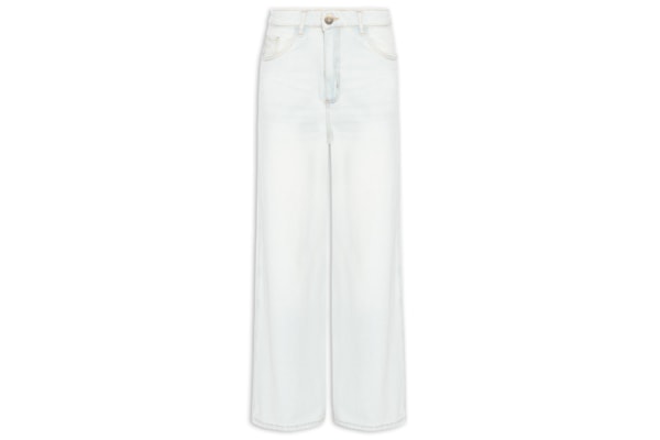 Calça Feminina Jeans Relaxed Cintura Média - Azul