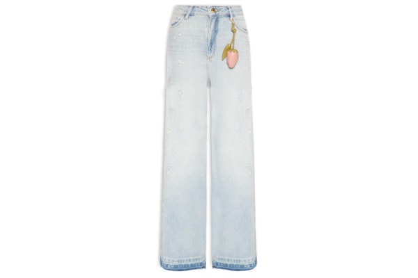 Calça Feminina Jeans Relaxed Cintura Média - Azul