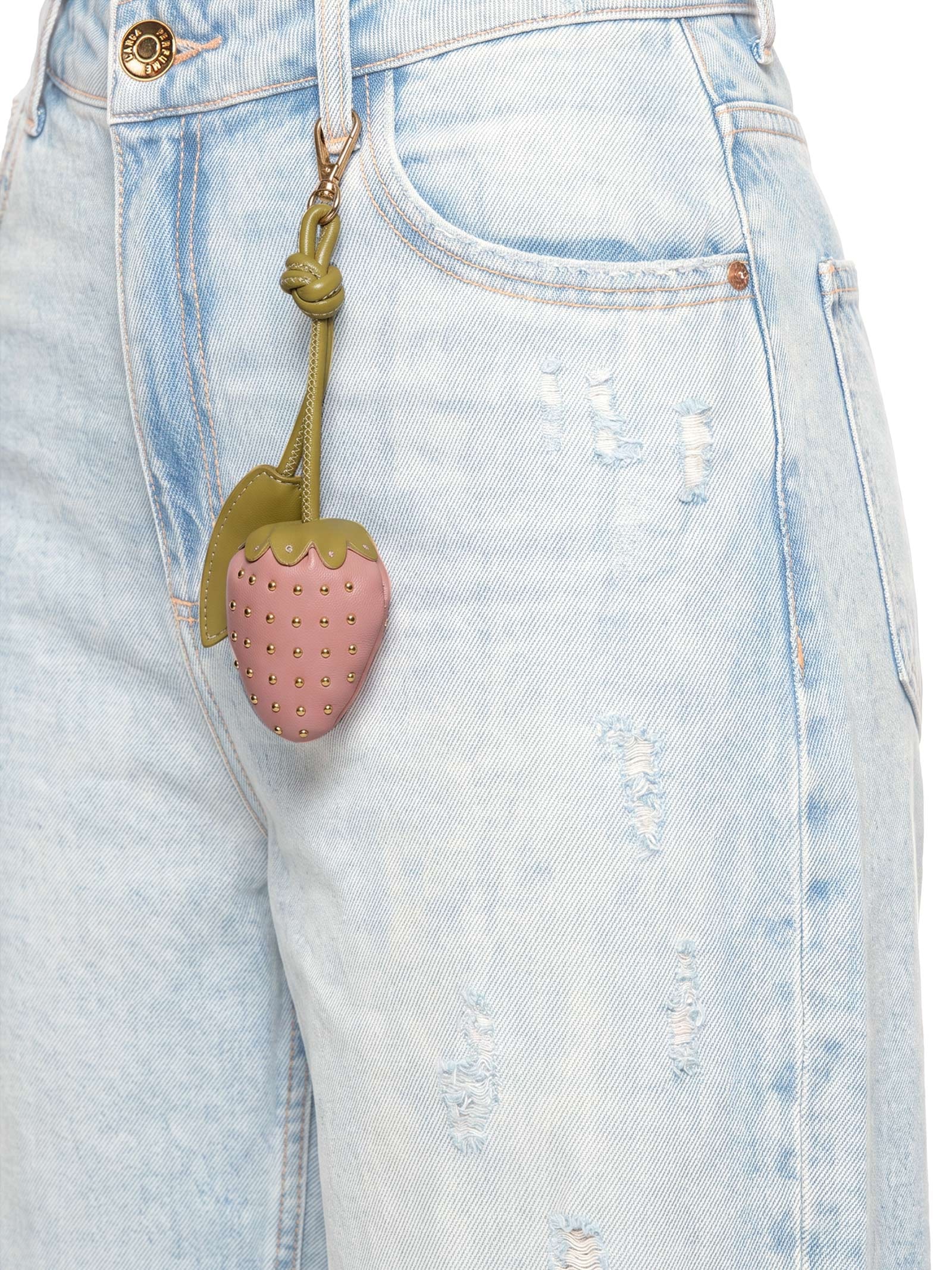 Calça Feminina Jeans Relaxed Cintura Média Azul Lança Perfume