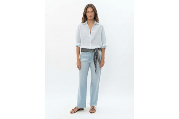 Calça Feminina Jeans Relaxed Used – Azul