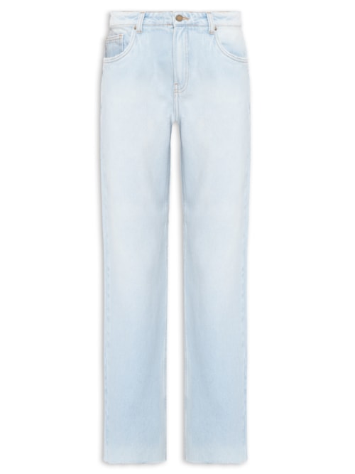 Calça Feminina Jeans Relaxed Used – Azul