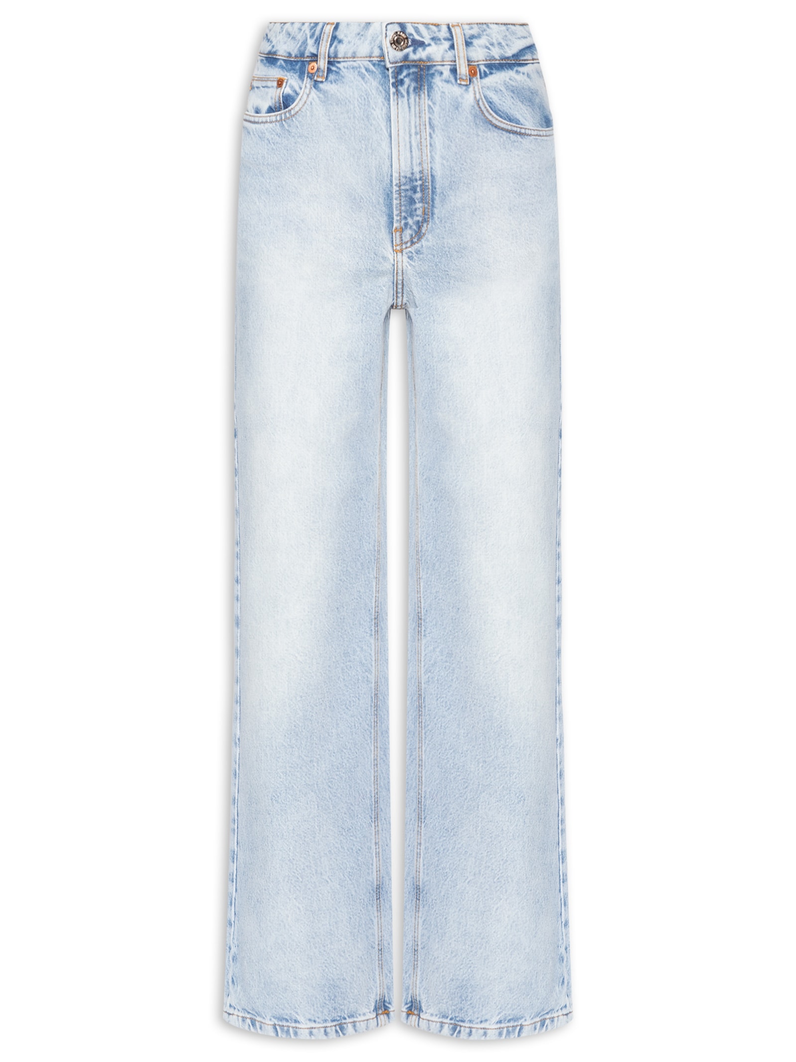 Calça Feminina Jeans Reta 70s Luque Azul Animale Jeans