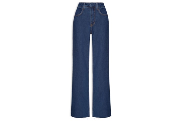 Calça Feminina Jeans Reta - Azul