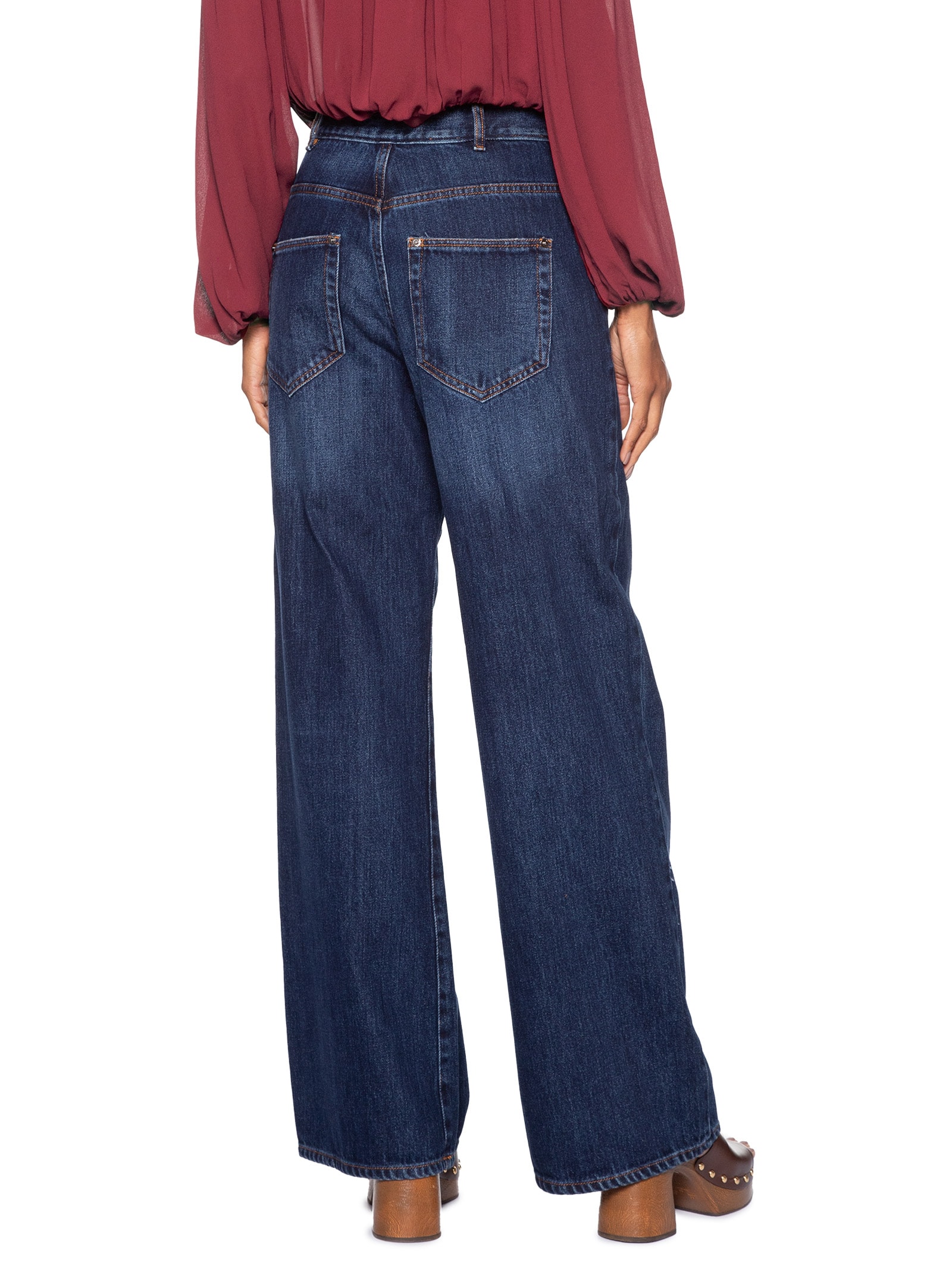 Calça Feminina Jeans Reta Básica Azul Animale