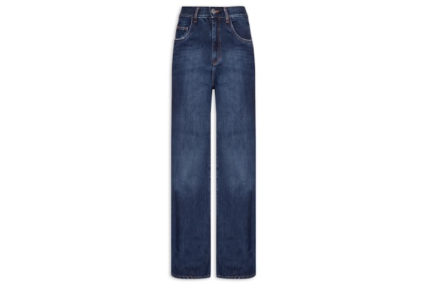 Calça Feminina Jeans Reta Básica - Azul