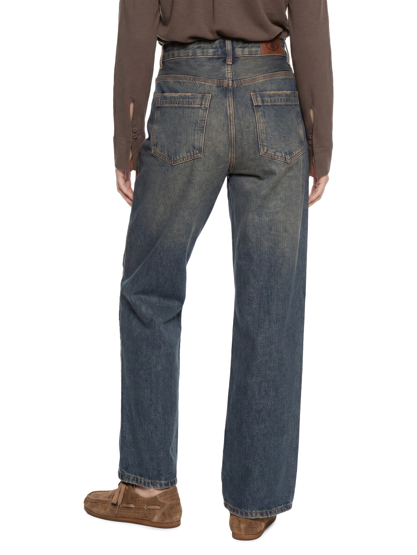 Calça Feminina Jeans Reta Brown Denim Verde Cantão