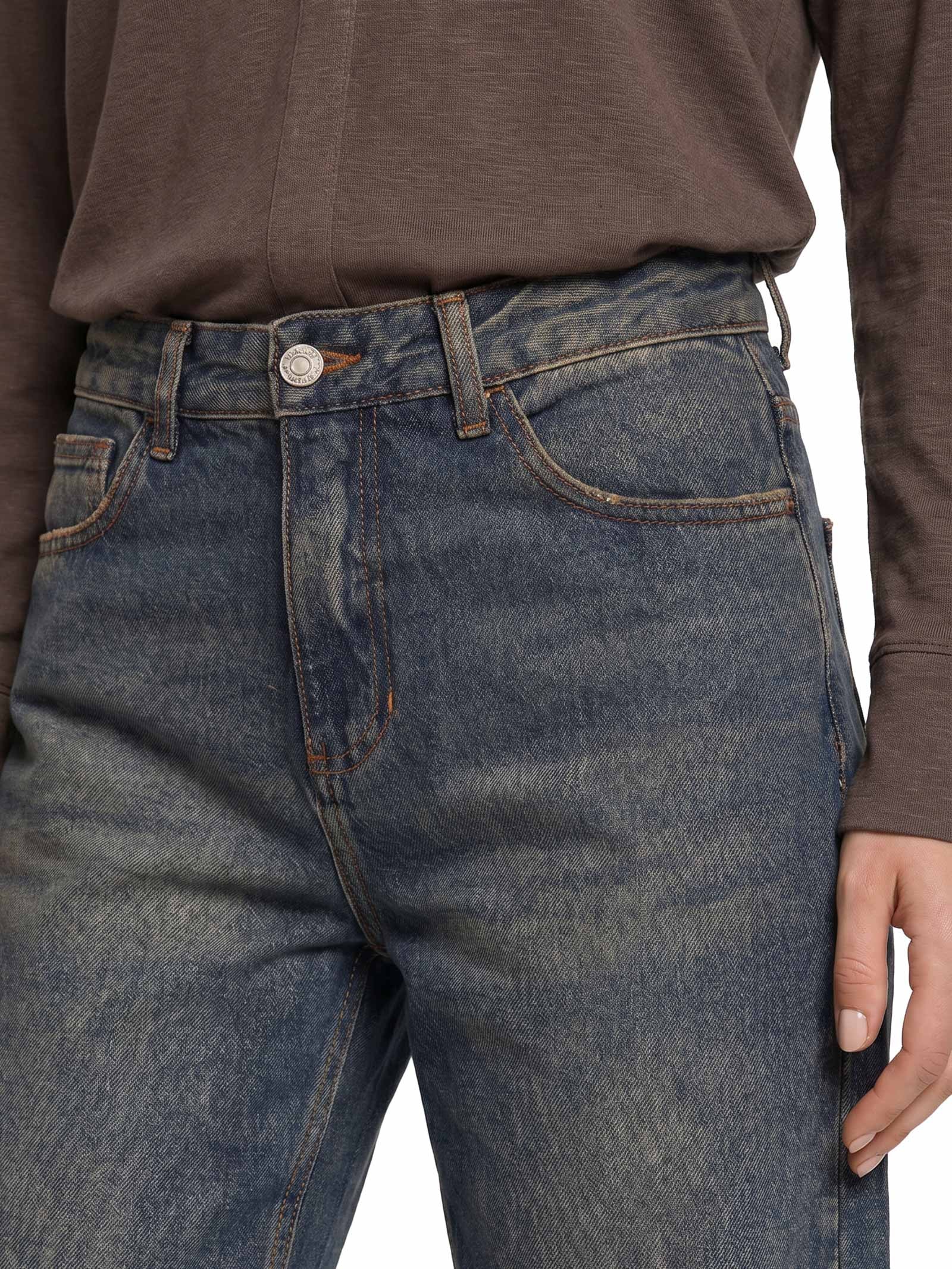 Calça Feminina Jeans Reta Brown Denim Verde Cantão