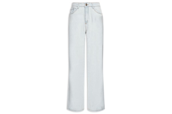 Calça Feminina Jeans Reta Cintura Alta - Azul