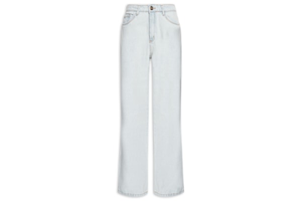 Calça Feminina Jeans Reta Cintura Alta - Azul