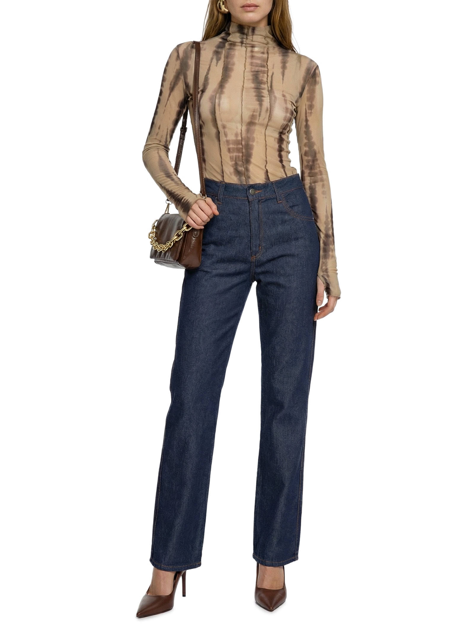 Calça Feminina Jeans Reta Cintura Média Azul My Favorite