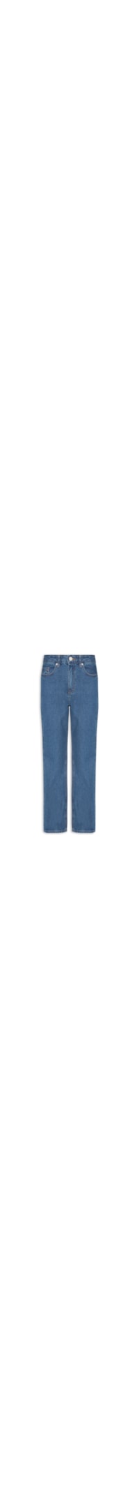 Calça Feminina Jeans Reta Cintura Média - Azul