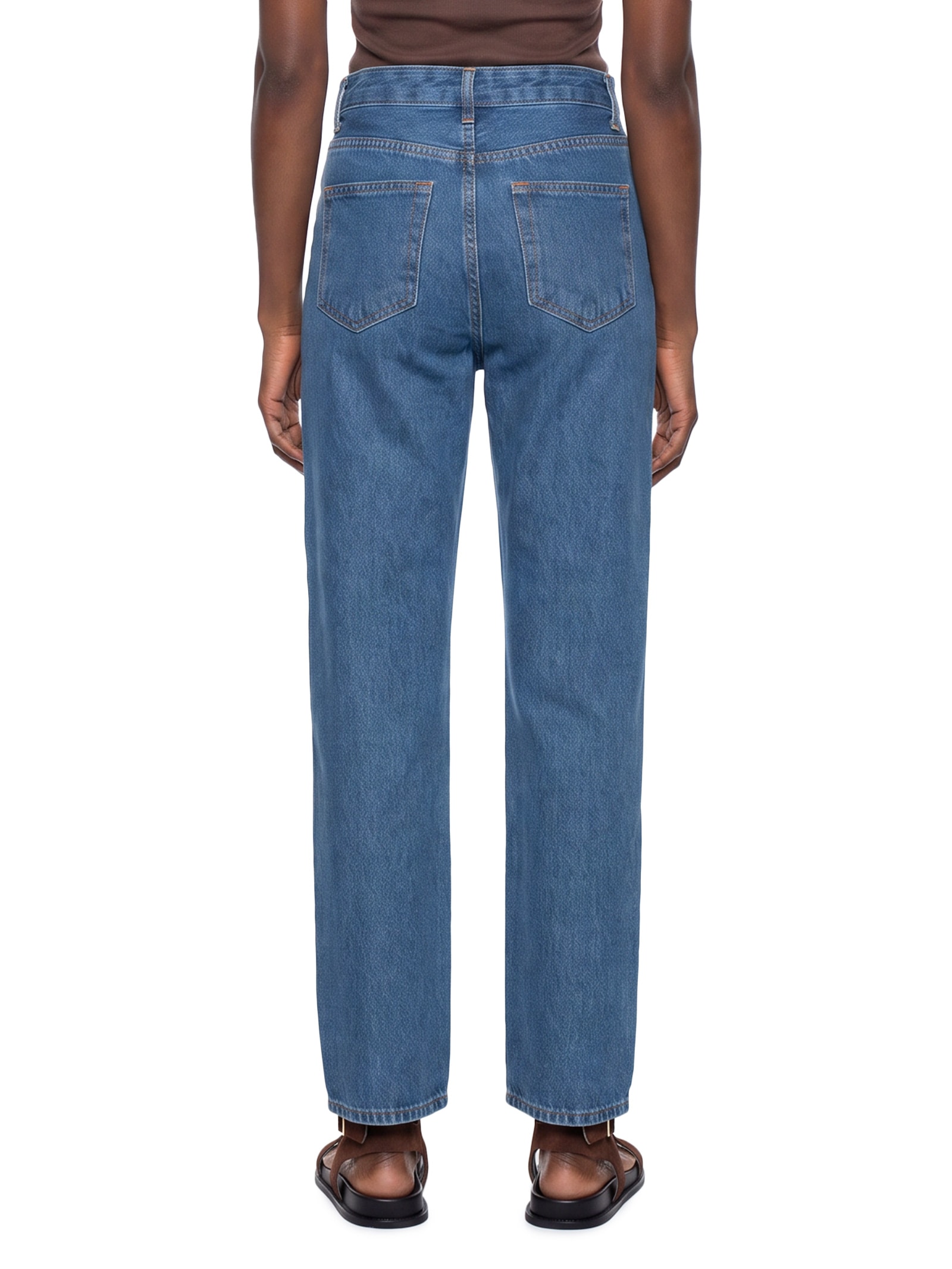 Calça Feminina Jeans Reta Cintura Média Azul Hering