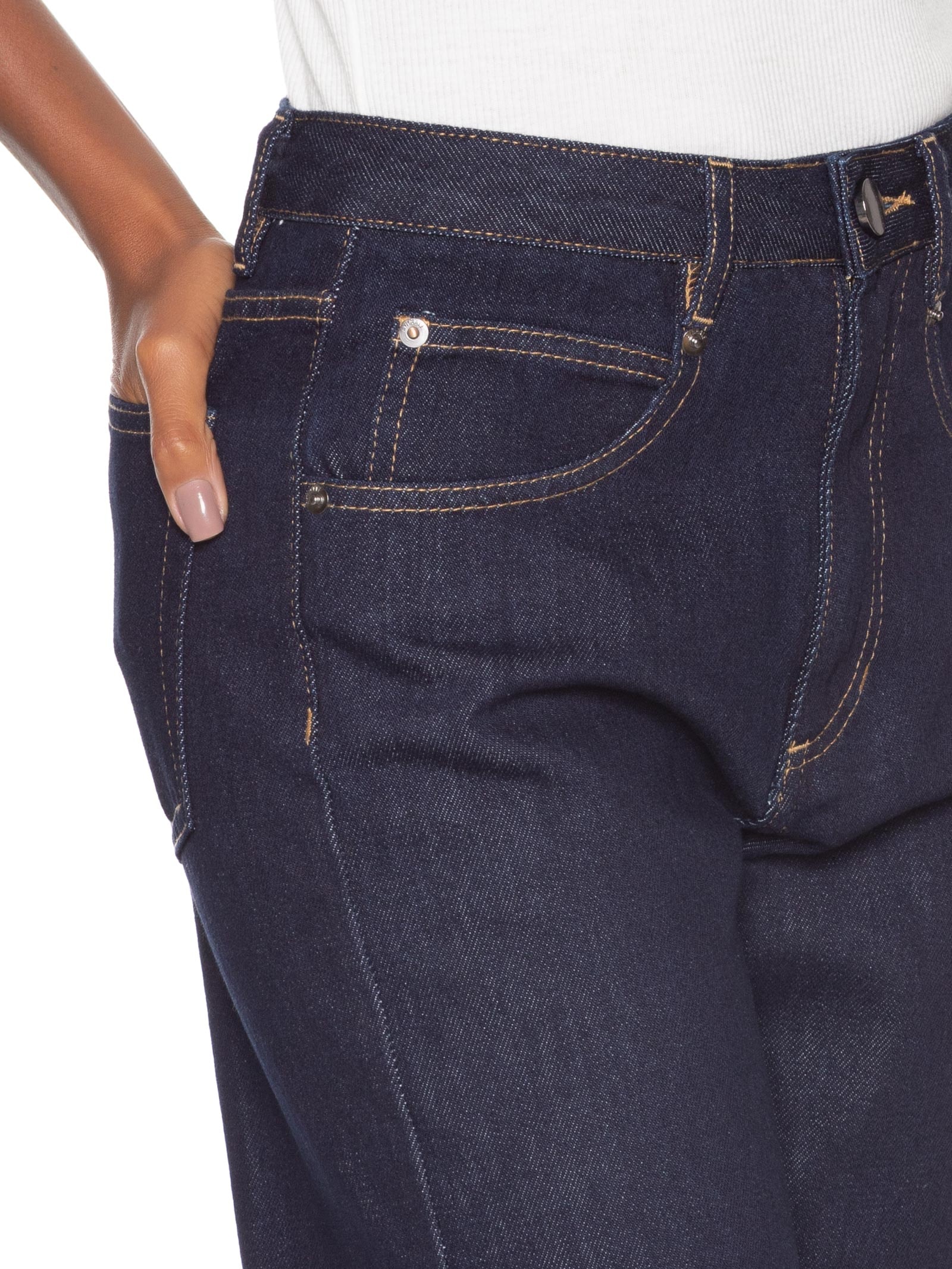 Calça Feminina Jeans Reta Dark Azul Animale