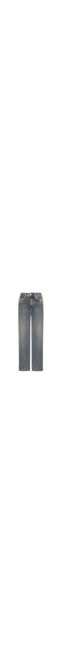 Calça Feminina Jeans Reta Dirty Pala 3 Agulhas - Azul