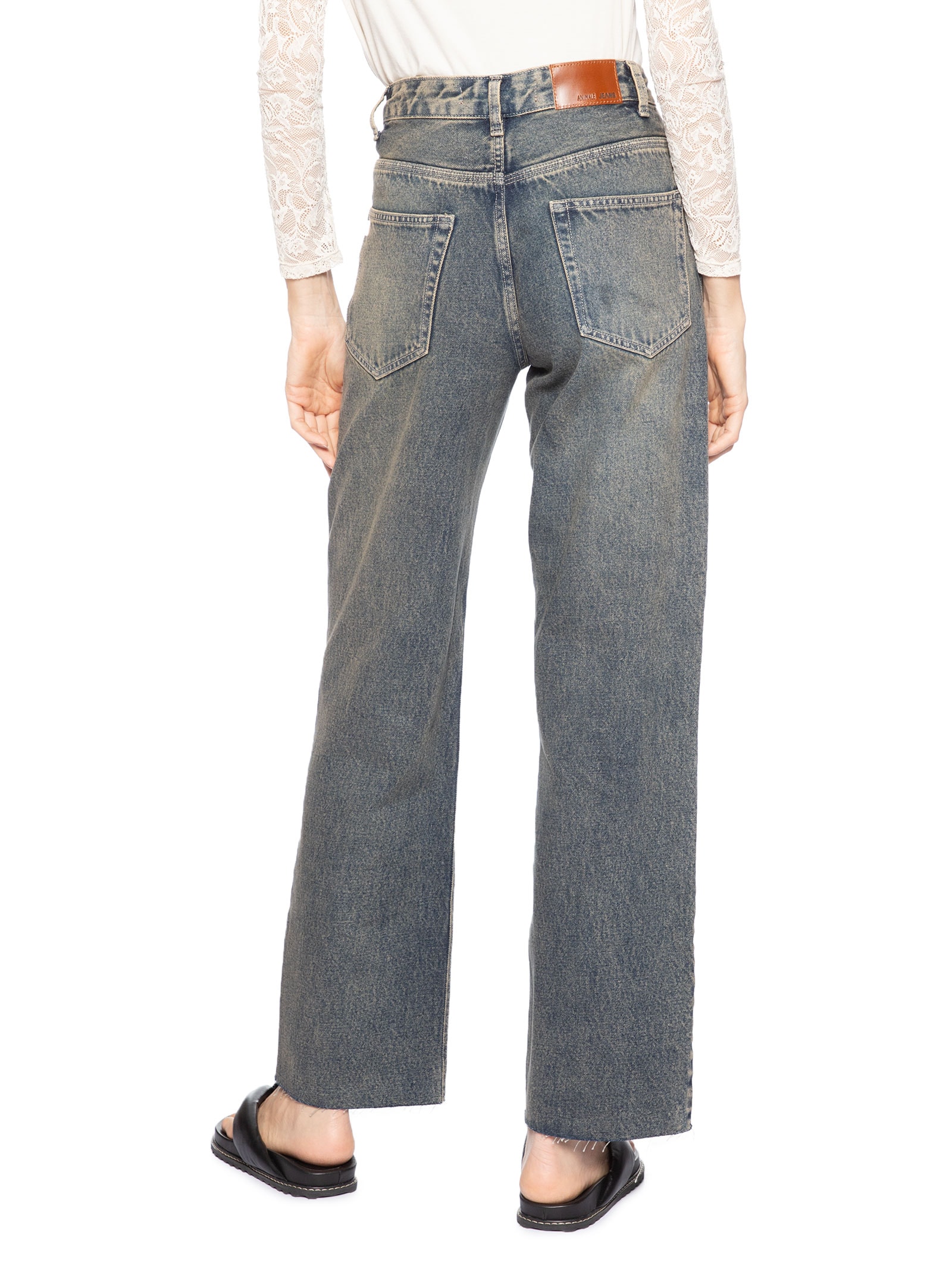 Calça Feminina Jeans Reta Dirty Pala 3 Agulhas Azul Animale Jeans