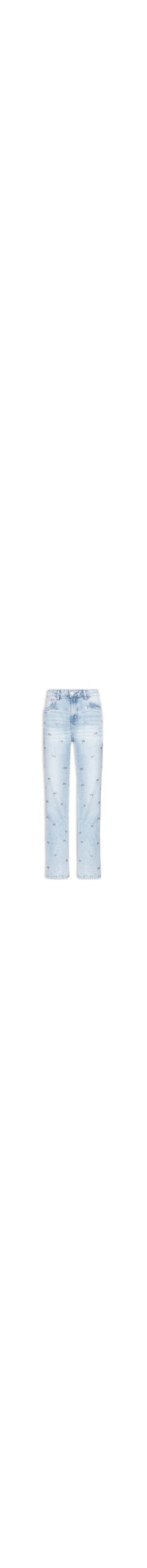 Calça Feminina Jeans Reta High - Azul