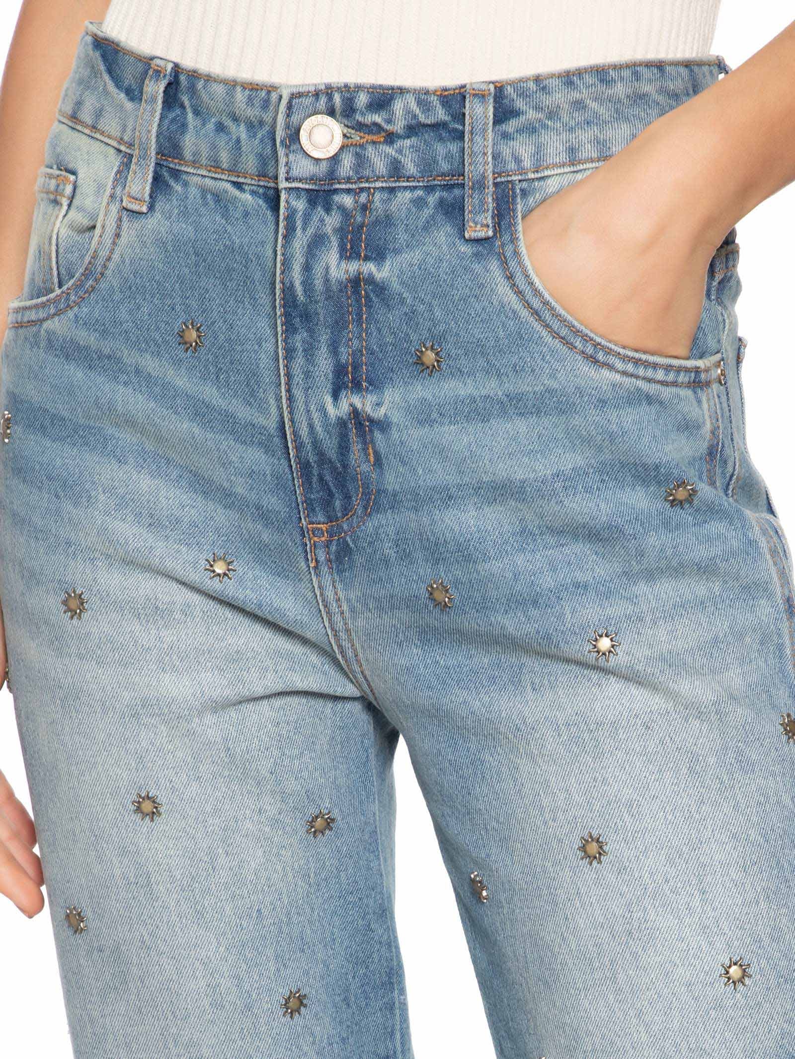 Calça Feminina Jeans Reta High Azul My Favorite