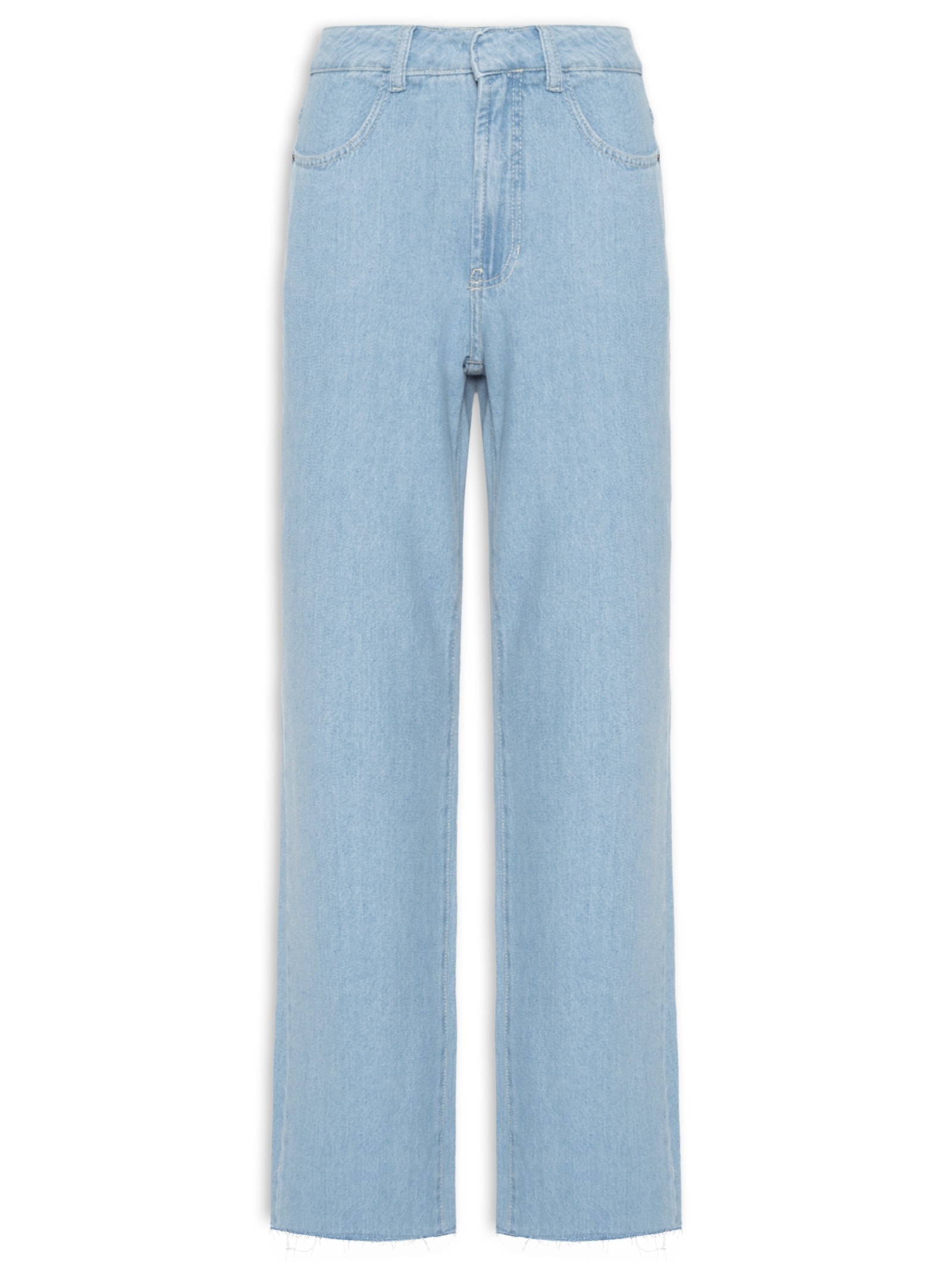 Calça Feminina Jeans Reta Média Azul Dress To